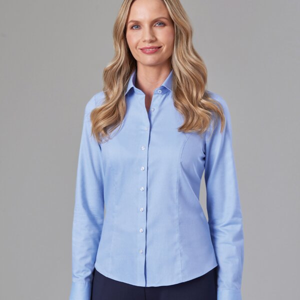 Brook Taverner Ladies Aspen Long Sleeve Oxford Shirt Thumbnail