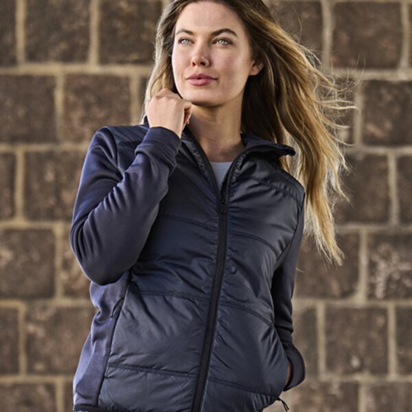 Tee Jays Ladies Hybrid-Stretch Hooded Jacket Thumbnail