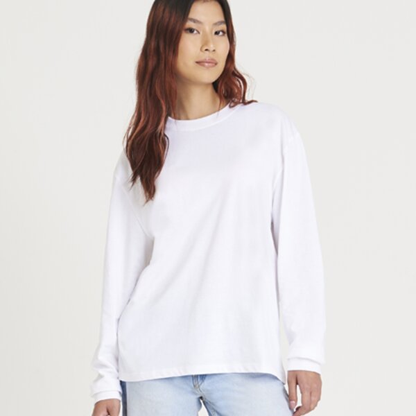 AWDis Unisex Oversize 100 Long Sleeve T-Shirt Thumbnail