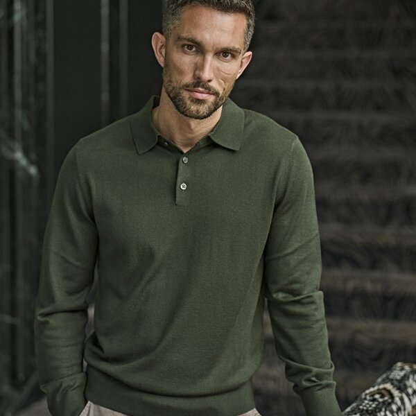 Tee Jays Knitted Polo Shirt Thumbnail