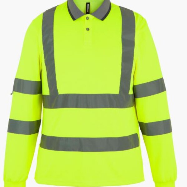 Regatta High Visibility Pro Contract Long Sleeve Polo Shirt Thumbnail