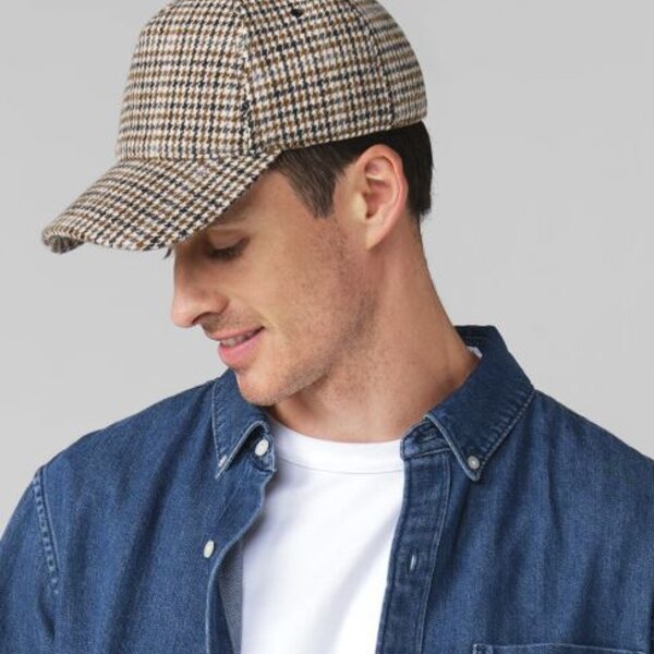 Beechfield Wool Blend Checked Cap Thumbnail