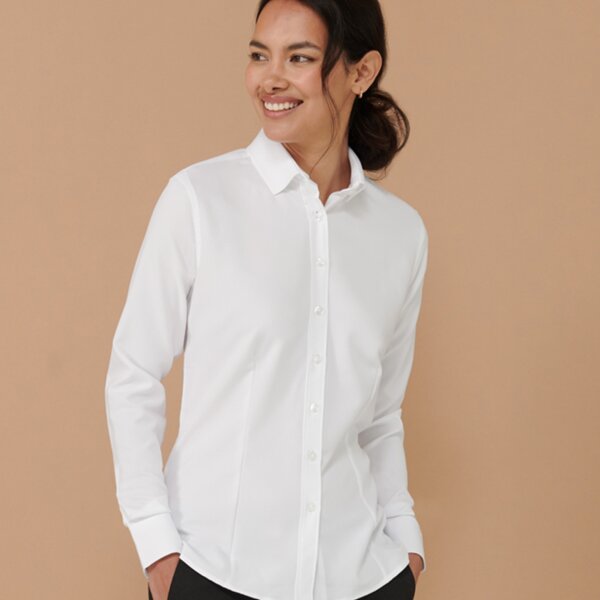 Henbury Ladies Long Sleeve Wicking Shirt Thumbnail