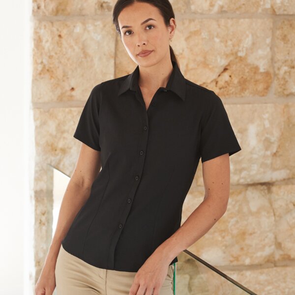 Henbury Ladies Short Sleeve Wicking Shirt Thumbnail