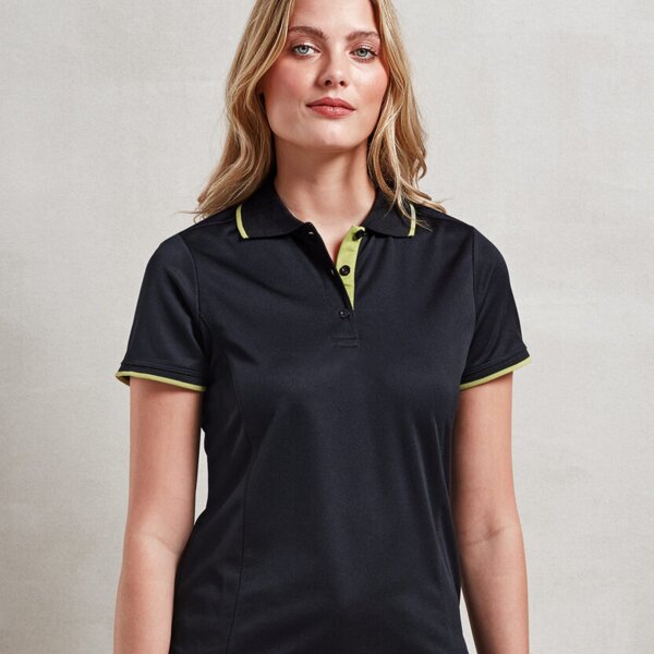 Women's contrast Coolchecker® polo Thumbnail