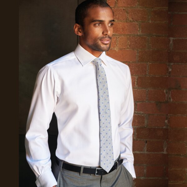 Brook Taverner Andora Long Sleeve Herringbone Shirt Thumbnail