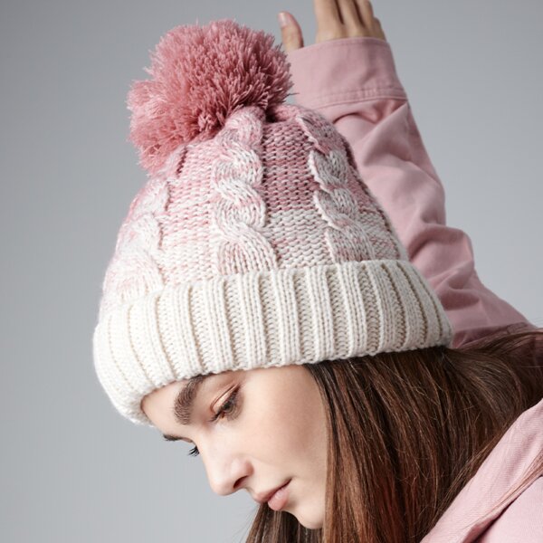 Beechfield Ombré Pom Pom Beanie Thumbnail