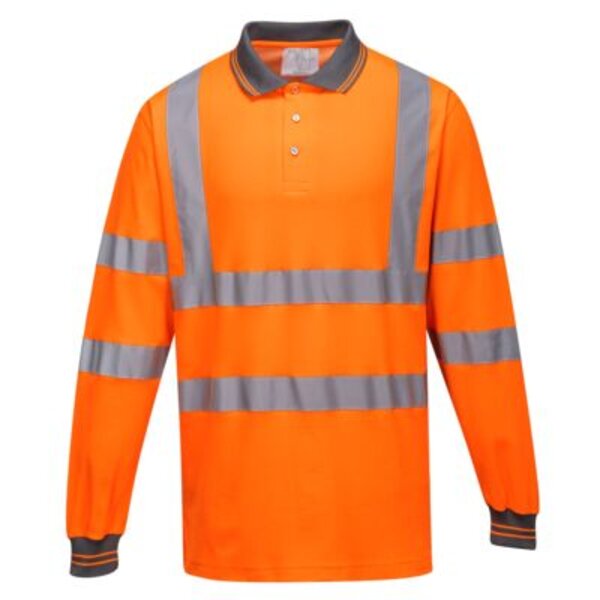 Hi-Vis Cotton Comfort Polo Shirt L/S  Thumbnail