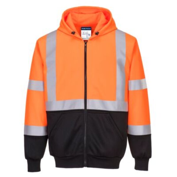 Hi-Vis Contrast Zipped Hoodie Thumbnail
