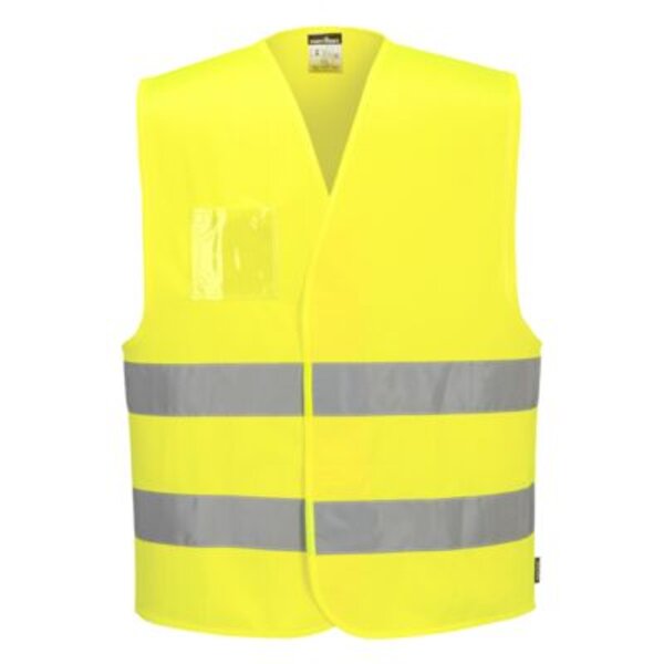 Hi-Vis Two Band Dual ID Holder Vest  Thumbnail