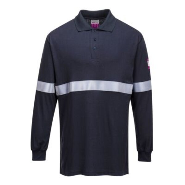 Modaflame Knit FR Long Sleeve Polo Shirt Thumbnail
