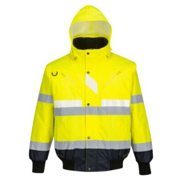 Glowtex Hi-Vis 3-in-1 Contrast Bomber Jacket  Thumbnail