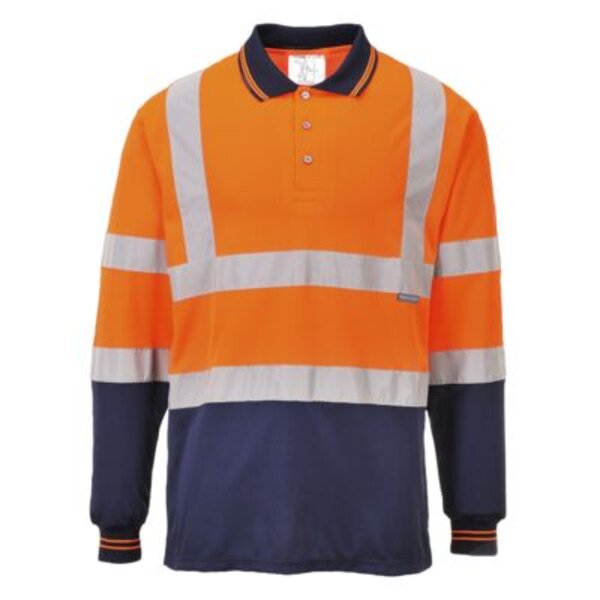 Hi-Vis Contrast Polo Shirt L/S  Thumbnail