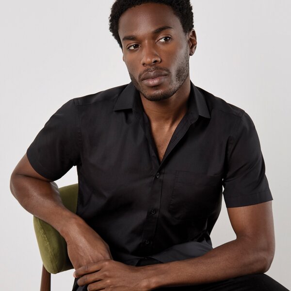 Kustom Kit Short Sleeve Tailored Poplin Shirt Thumbnail