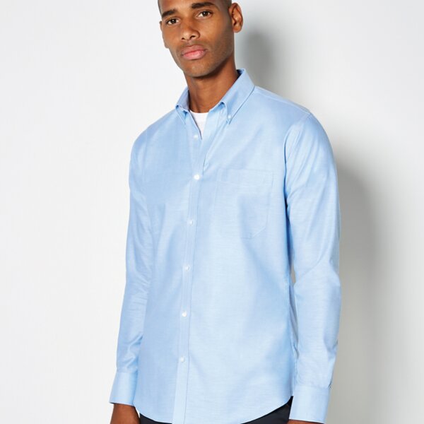 Kustom Kit Long Sleeve Slim Fit Workwear Oxford Shirt Thumbnail