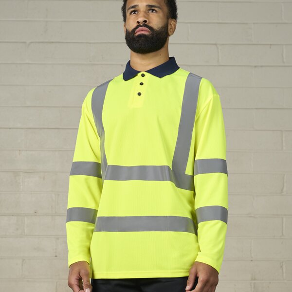 Pro RTX High Visibility Long Sleeve Polo Shirt Thumbnail