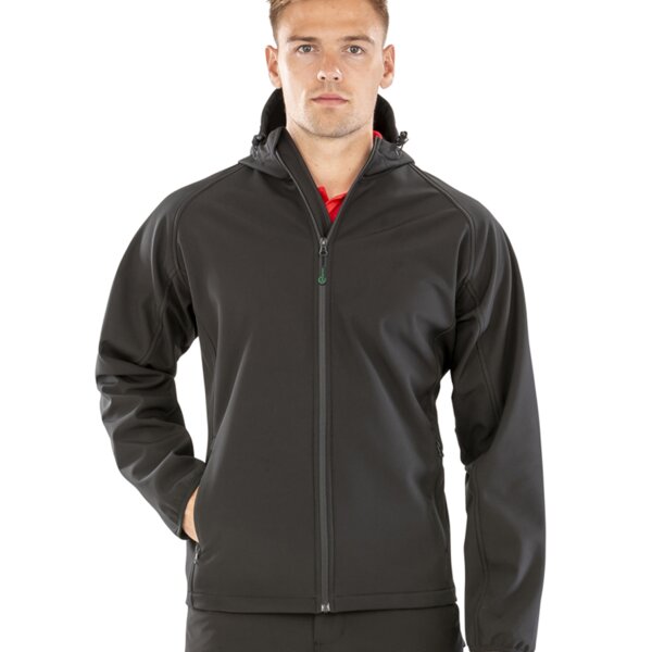 Result Recycled Three Layer Printable Hooded Soft Shell Jacket (RS911M) Thumbnail