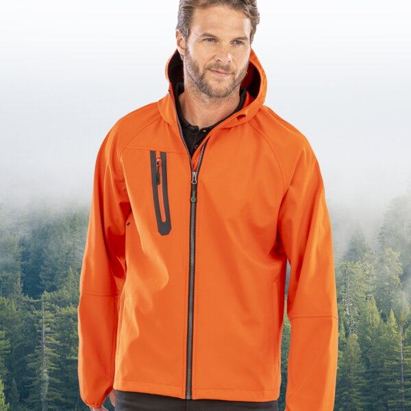 Result Recycled Three Layer Printable Hooded Soft Shell Jacket (RS909) Thumbnail