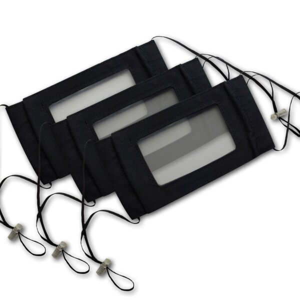 3 PACK - Lip Reading Smile mask- August Production Sold Out - Delivery September 20th Thumbnail