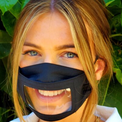 Lip Reading Smile Mask - sold in packs of 20 for £19.99 less than £1 each Thumbnail