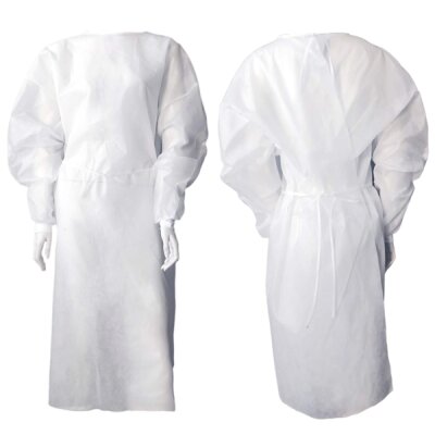 UK Made - Washable Isolation gown deal - 1 box of 40 gowns @ £60 only £1.50 per gown Thumbnail